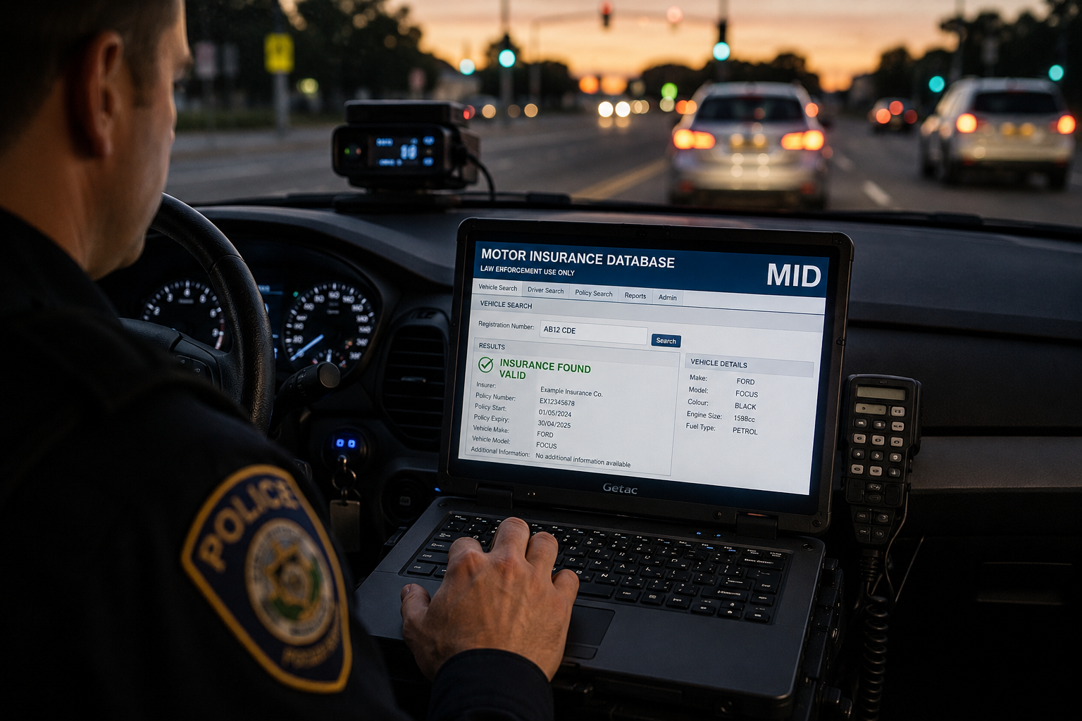 Vehicle Insurance Databases and the Changing Nature of Traffic Stops